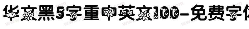 华文黑5字重中英文100字体转换