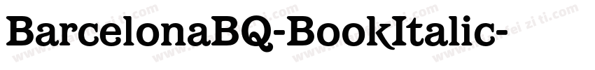 BarcelonaBQ-BookItalic字体转换