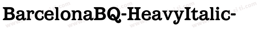 BarcelonaBQ-HeavyItalic字体转换