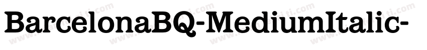 BarcelonaBQ-MediumItalic字体转换
