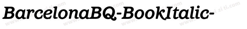 BarcelonaBQ-BookItalic字体转换