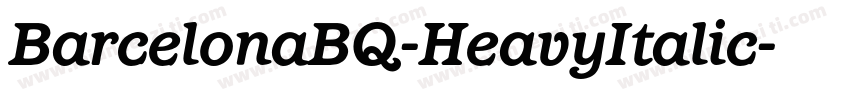 BarcelonaBQ-HeavyItalic字体转换