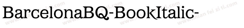 BarcelonaBQ-BookItalic字体转换