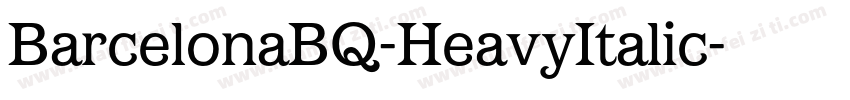 BarcelonaBQ-HeavyItalic字体转换