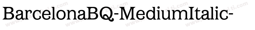 BarcelonaBQ-MediumItalic字体转换