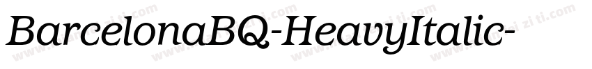 BarcelonaBQ-HeavyItalic字体转换
