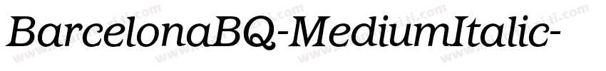 BarcelonaBQ-MediumItalic字体转换