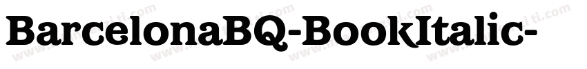 BarcelonaBQ-BookItalic字体转换