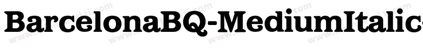 BarcelonaBQ-MediumItalic字体转换