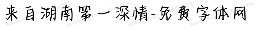 来自湖南第一深情字体转换