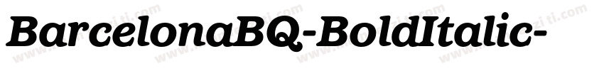 BarcelonaBQ-BoldItalic字体转换
