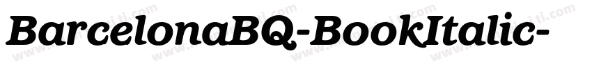 BarcelonaBQ-BookItalic字体转换