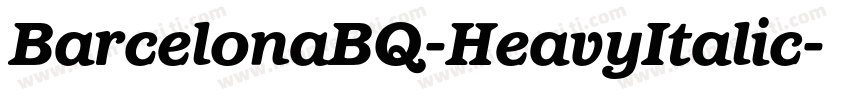 BarcelonaBQ-HeavyItalic字体转换
