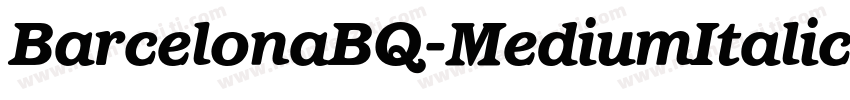 BarcelonaBQ-MediumItalic字体转换