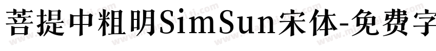 菩提中粗明SimSun宋体字体转换