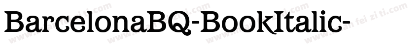 BarcelonaBQ-BookItalic字体转换