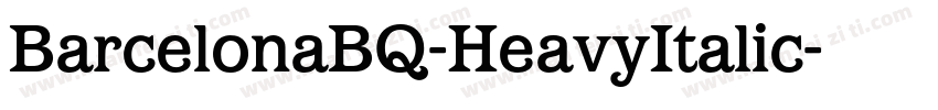 BarcelonaBQ-HeavyItalic字体转换