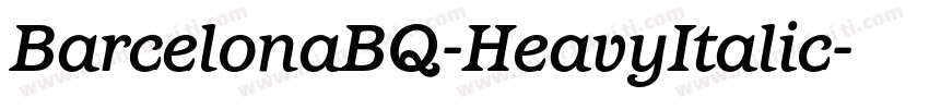BarcelonaBQ-HeavyItalic字体转换