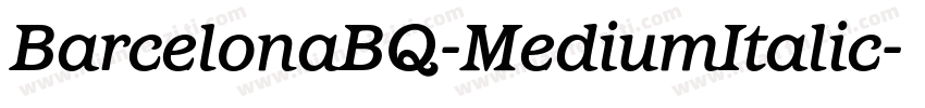 BarcelonaBQ-MediumItalic字体转换