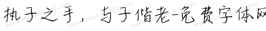 执子之手，与子偕老字体转换
