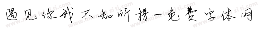 遇见你我不知所措字体转换