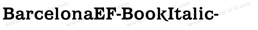 BarcelonaEF-BookItalic字体转换