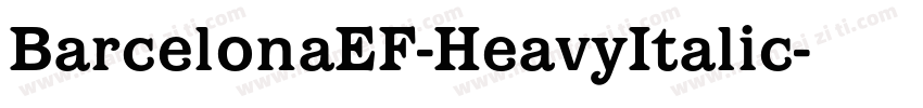BarcelonaEF-HeavyItalic字体转换