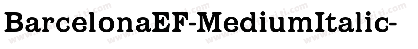 BarcelonaEF-MediumItalic字体转换