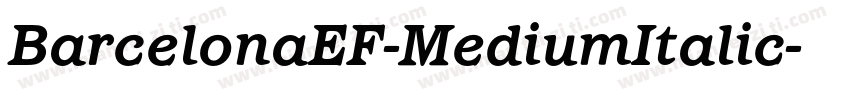 BarcelonaEF-MediumItalic字体转换
