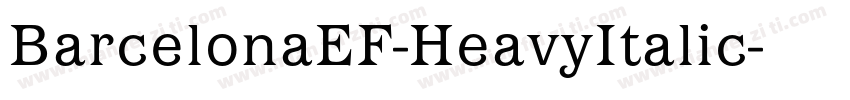 BarcelonaEF-HeavyItalic字体转换