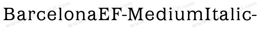 BarcelonaEF-MediumItalic字体转换