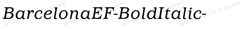 BarcelonaEF-BoldItalic字体转换