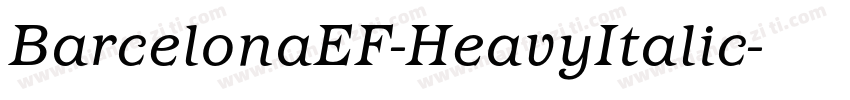 BarcelonaEF-HeavyItalic字体转换
