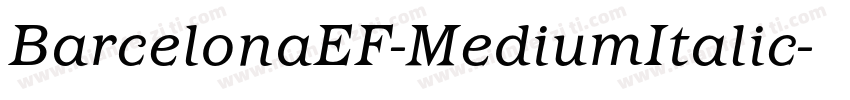 BarcelonaEF-MediumItalic字体转换