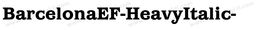 BarcelonaEF-HeavyItalic字体转换
