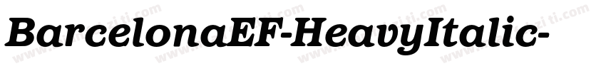 BarcelonaEF-HeavyItalic字体转换