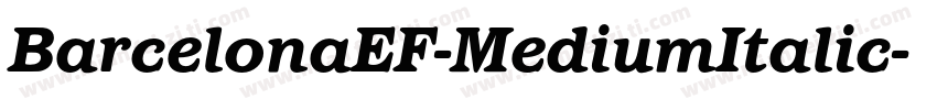 BarcelonaEF-MediumItalic字体转换
