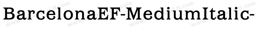 BarcelonaEF-MediumItalic字体转换