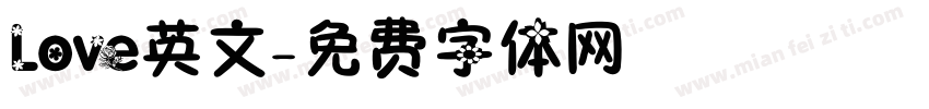 Love英文字体转换