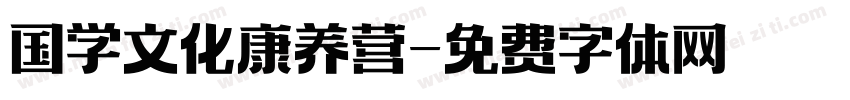 国学文化康养营字体转换