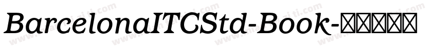 BarcelonaITCStd-Book字体转换