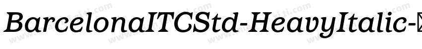 BarcelonaITCStd-HeavyItalic字体转换