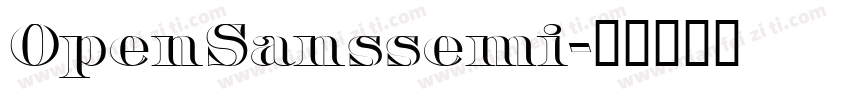 OpenSanssemi字体转换