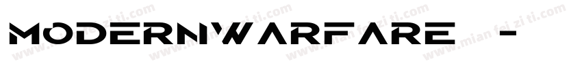 ModernWarfare字体字体转换