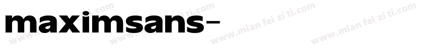 maximsans字体转换