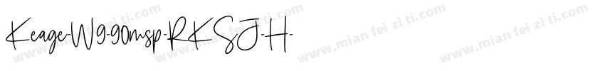 Keage-W9-90msp-RKSJ-H字体转换