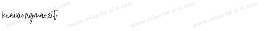 keaixiongmaozit字体转换