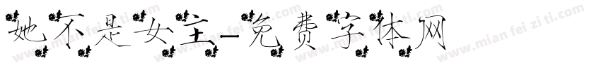 她不是女主字体转换
