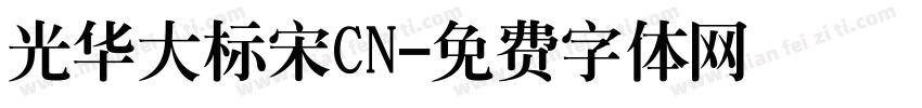 光华大标宋CN字体转换