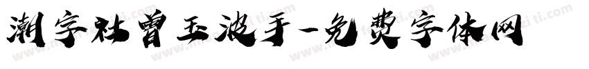 潮字社曾玉波手字体转换